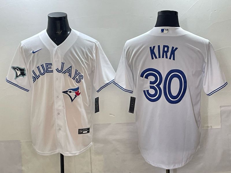 Men 2025 Toronto Blue Jays #30 Kirk white Game Nike MLB Jersey style 02->toronto blue jays->MLB Jersey